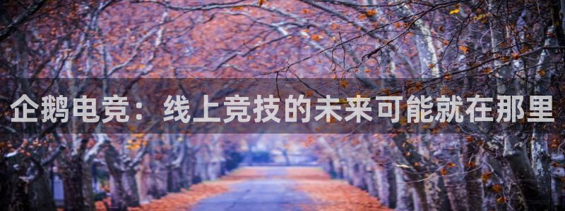 易游电竞官网：企鹅电竞：线上竞技的未来可能就在那里
